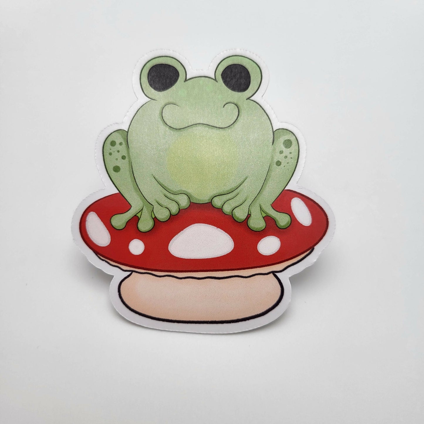 Frog on a mushroom sticker