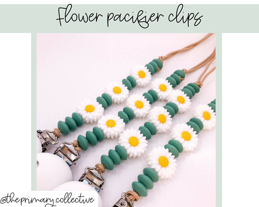 Flower Pacifier Clip