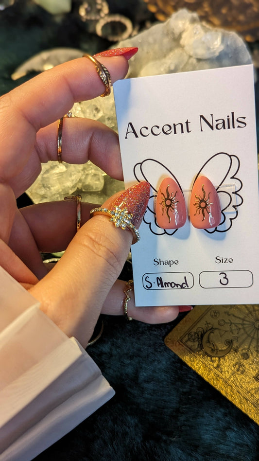 Accent Nails: barbie pink north star - Size 6