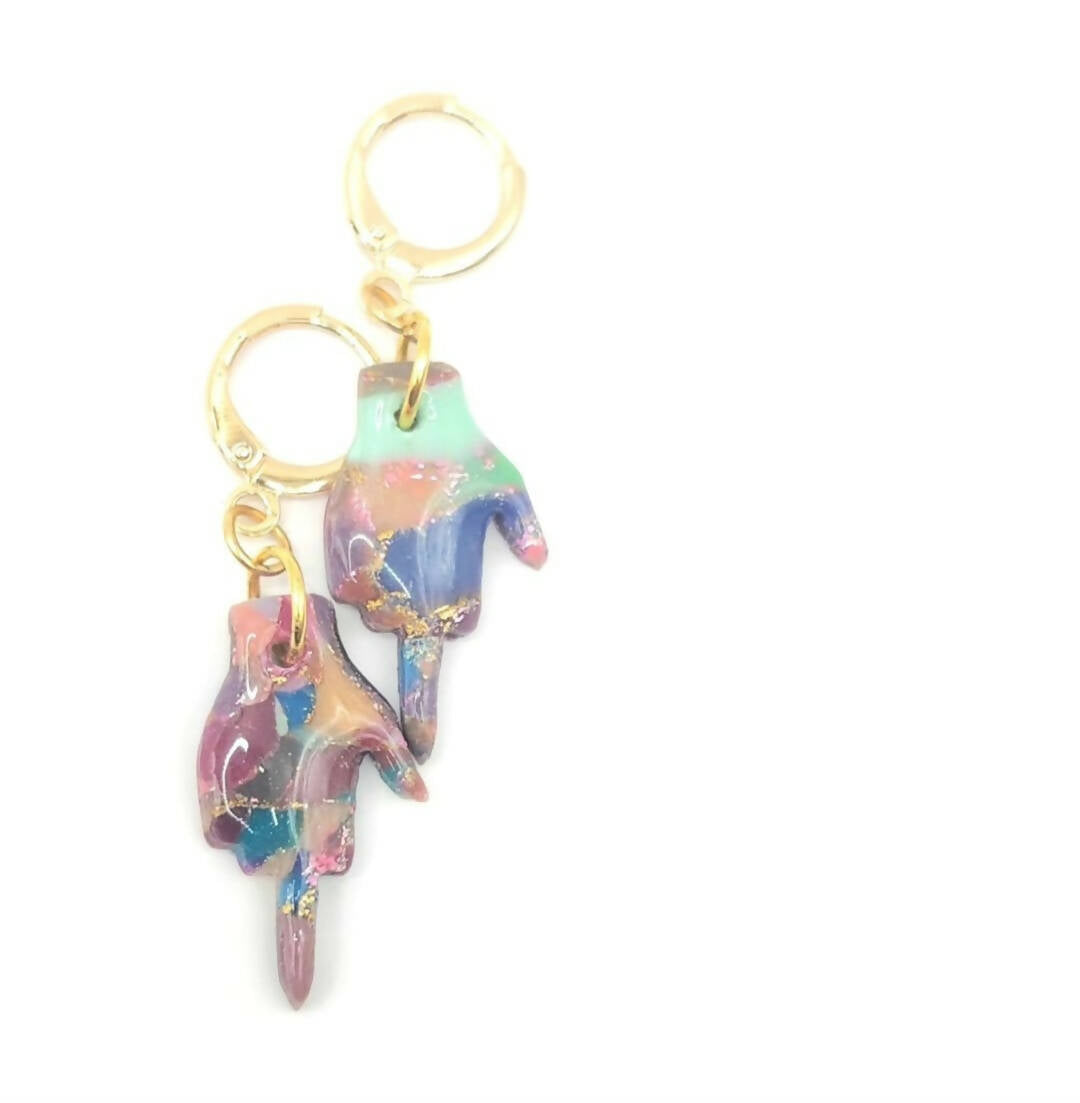 Colourful Middle Finger Dangles