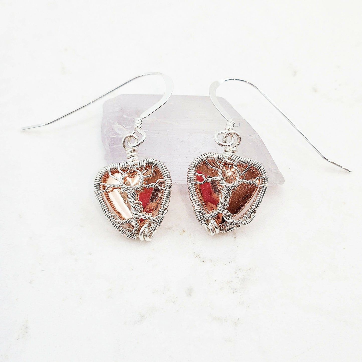Copper Hematite Heart Tree of Life Jewellery