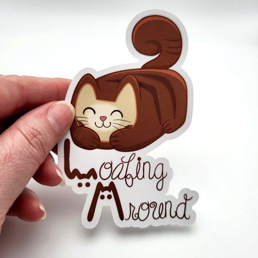 Loafing Around cat sticker